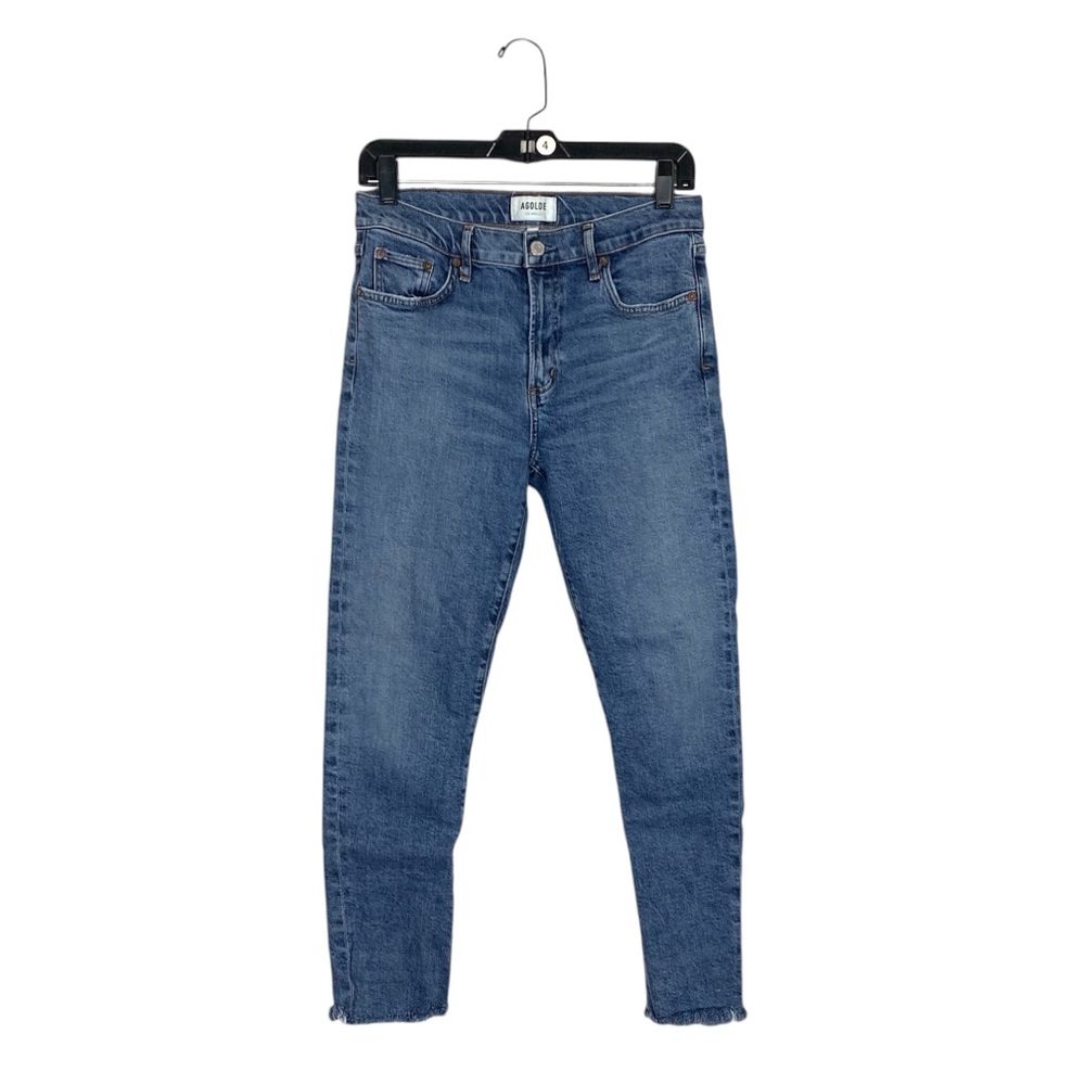 Agolde toni mid rise jeans size 27 raw hem